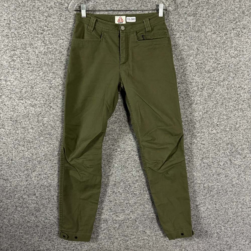 Livsn Women's Size 0x30 Green Flex Canvas Outerwear Pants